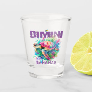 Bahamas Souvenir Gift : Bimini Bahamas Sea Turtle Shot Glass