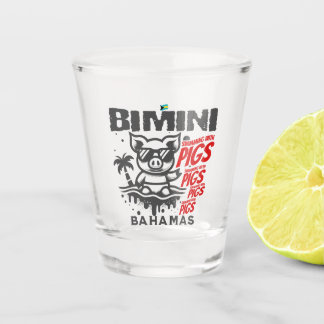 Bahamas Souvenir Gift: Bimini Bahamas Swimming Pig Shot Glass