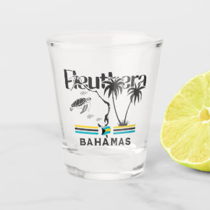 Bahamas Souvenir Gift : Eleuthera Bahamas Flag Shot Glass