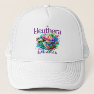 Bahamas Souvenir Gift : Eleuthera Bahamas Turtle Trucker Hat