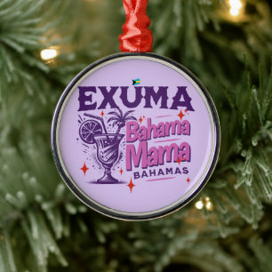 Bahamas Souvenir Gift : Exuma Bahamas Bahama Mama Metal Tree Decoration