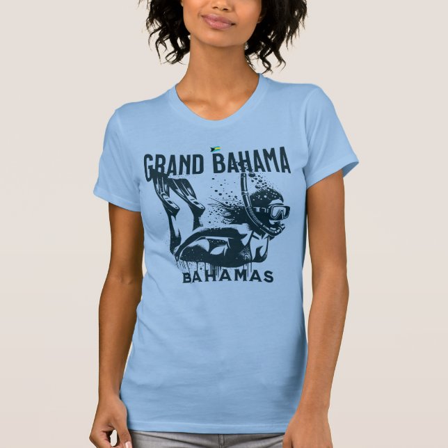 Bahamas Souvenir Gift : Grand Bahama Bahamas Dive T-Shirt (Front)