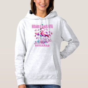 Bahamas Souvenir Gift : Grand Bahama Flamingo Bird Hoodie
