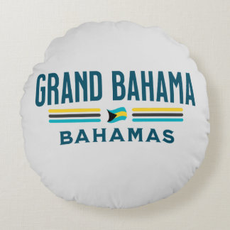 Bahamas Souvenir Gift : Grand Bahama Independence Round Cushion