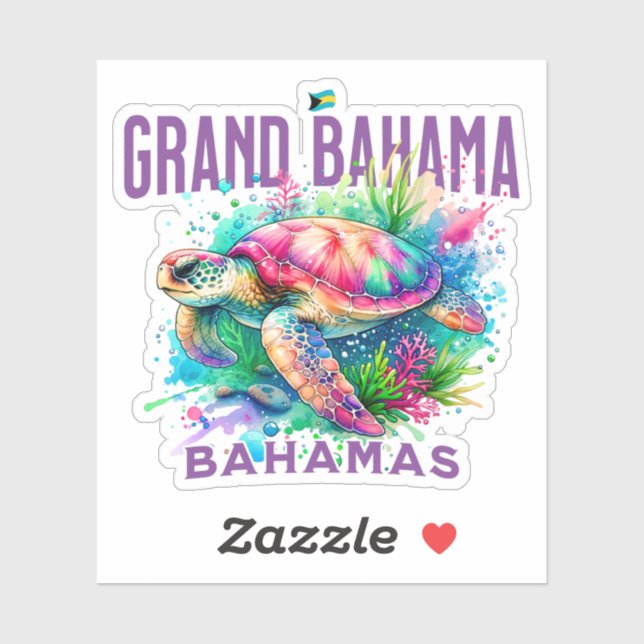 Bahamas Souvenir Gift : Grand Bahama Sea Turtle (Sheet)