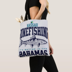 Bahamas Souvenir Gift : Nassau Bahamas Bonefishing Tote Bag