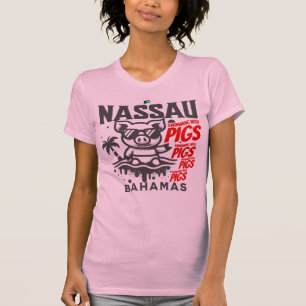 Bahamas Souvenir Gift: Nassau Bahamas Swimming Pig T-Shirt