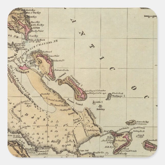 Bahamas Square Sticker (Front)