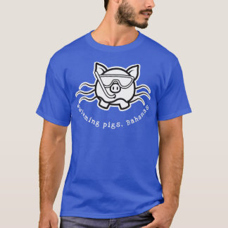 Bahamas Swimming Pig with Mask and Snorkel  T-Shirt