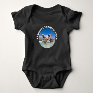 Bahamas Swimming Pigs Exuma Baby Bodysuit