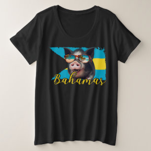 Bahamas Swimming Pigs - Exuma Pig Beach Adventure Plus Size T-Shirt