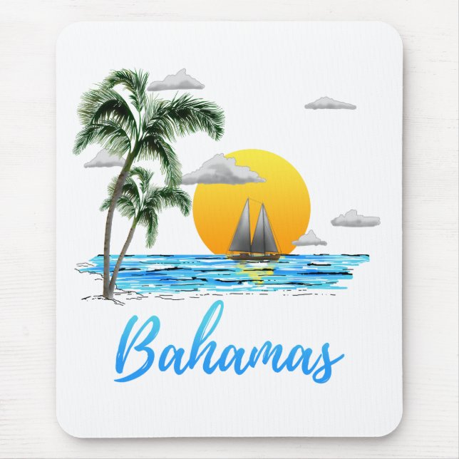 Bahamas Vacation Sailing Mouse Pad (Front)