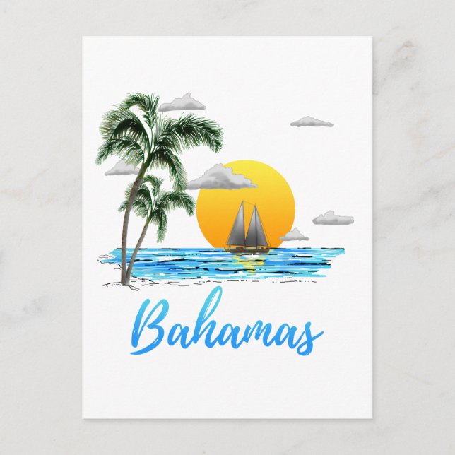 Bahamas Vacation Sailing Postcard (Front)