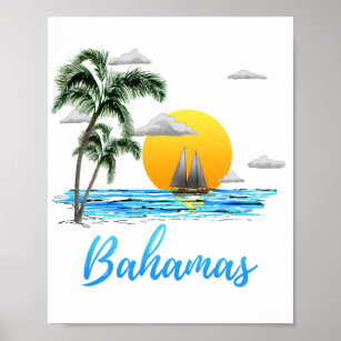 Bahamas Vacation Sailing Poster