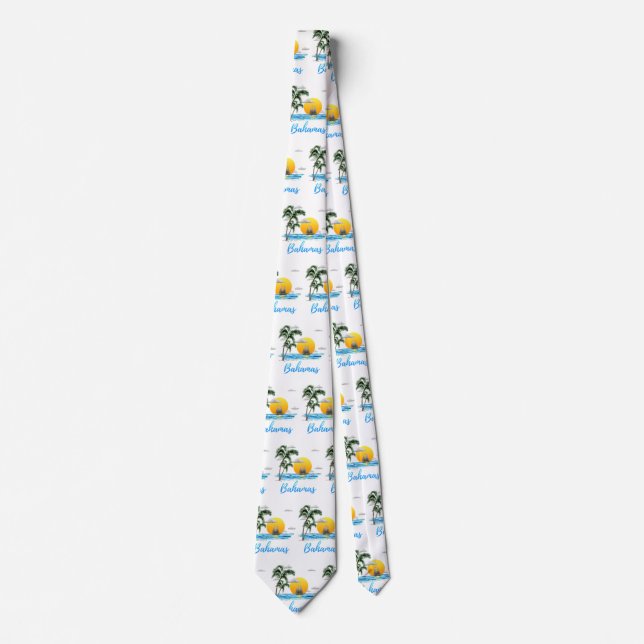 Bahamas Vacation Sailing Tie (Front)