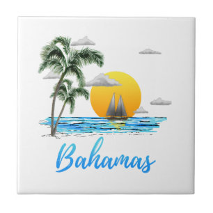 Bahamas Vacation Sailing Tile