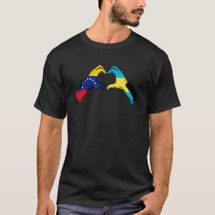 Bahamas Venezuela Flag Bahamians Venezuelan Heart T-Shirt