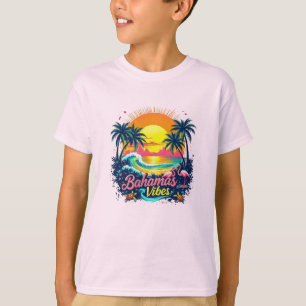 Bahamas Vibes Retro Sunset T-Shirt