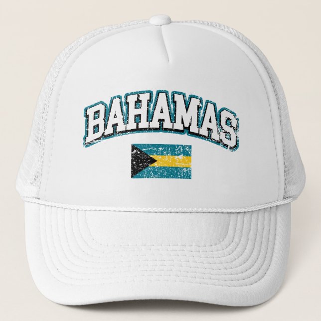 Bahamas Vintage Flag Trucker Hat (Front)