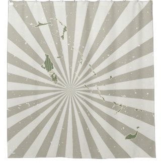Bahamas vintage map. Grunge poster with map of the Shower Curtain