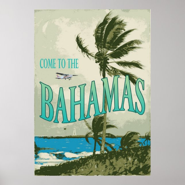 Bahamas Vintage Travel Poster (Front)