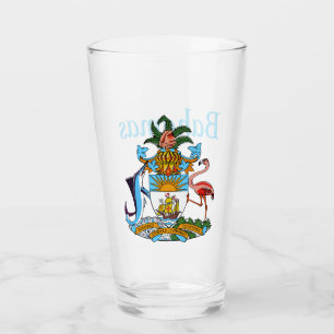 Bahamas with Coat of Arms (Caribbean Paradise) Glass