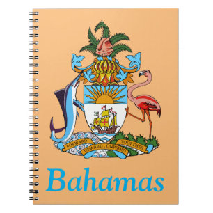 Bahamas with Coat of Arms (Caribbean Paradise) Notebook