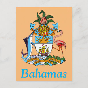 Bahamas with Coat of Arms (Caribbean Paradise) Postcard