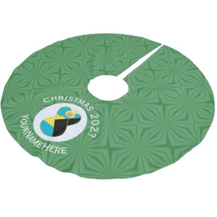 Bahamian Blonde Angel Christmas Flag Personalised  Brushed Polyester Tree Skirt