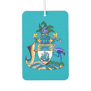 Bahamian coat of arms car air freshener