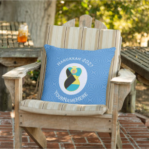 Bahamian Flag Angel Hanukkah Blonde Cushion