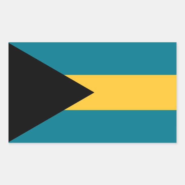 Bahamian Flag, Flag of The Bahamas Rectangular Sticker (Front)