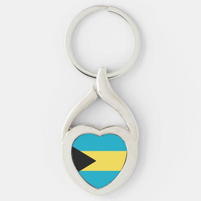 Bahamian Flag Key Ring (Front)