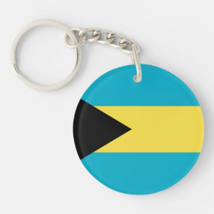 Bahamian Flag Key Ring