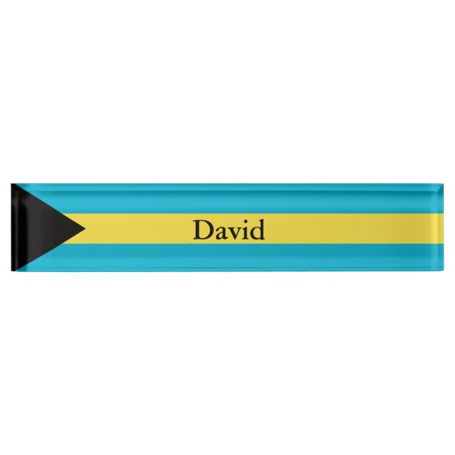 Bahamian Flag Nameplate (Front)