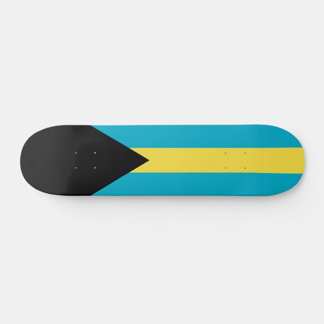 Bahamian Flag Skateboard (Horz)