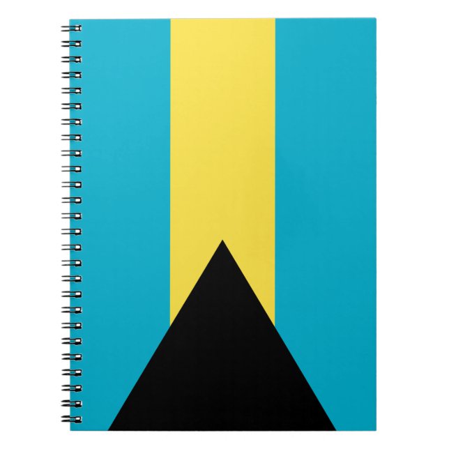 Bahamian Flag Spiral Notebook (Front)