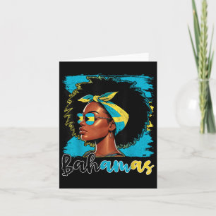 Bahamian Girl Bahamas Flag Proud Bahamian Women Card