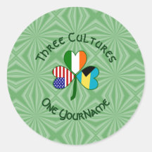 Bahamian Irish American Shamrock Personalised