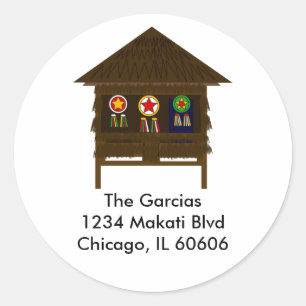 Bahay Kubo address label
