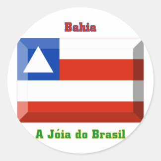 Bahia Flag Gem Classic Round Sticker