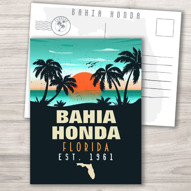 Bahia Honda Key Florida Retro Sunset Souvenirs Postcard (Creator Uploaded)