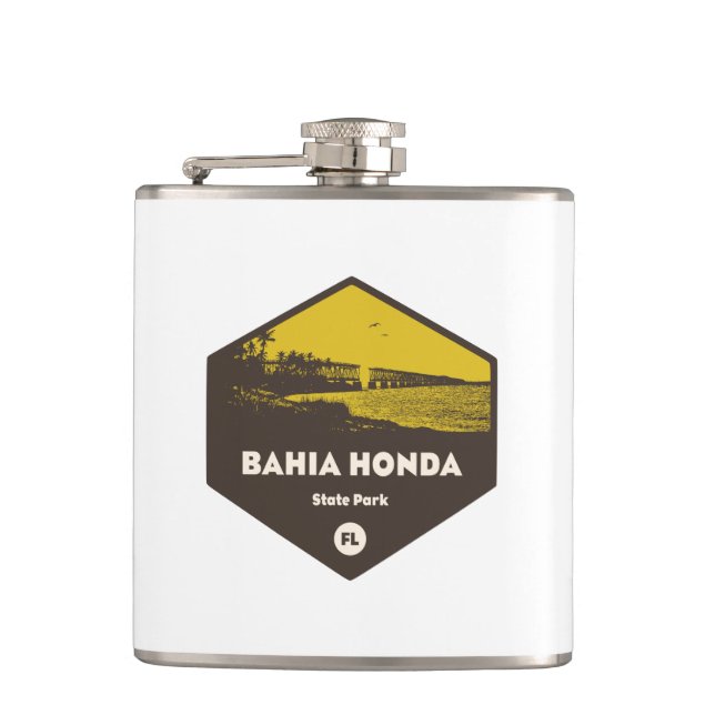 Bahia Honda State Park Florida Hip Flask (Front)