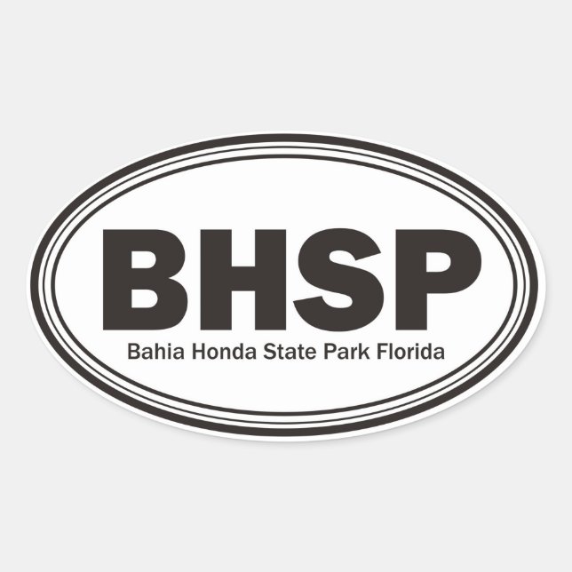 Bahia Honda State Park Oval Sticker (Front)