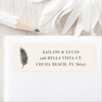 Bahia Simple Minimal Palm Leaf Return Address
