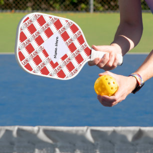 Bahrain and Bahraini Flag Tiled with Your Name Pickleball Paddle