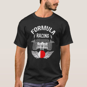 Bahrain Auto Race Bahrain Flag Formula Racing Car T-Shirt