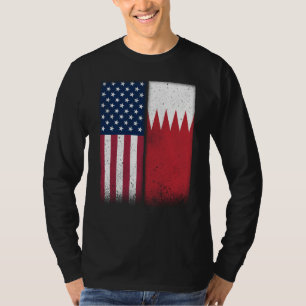 Bahrain Bahraini American Flags Proud USA Bahrain T-Shirt