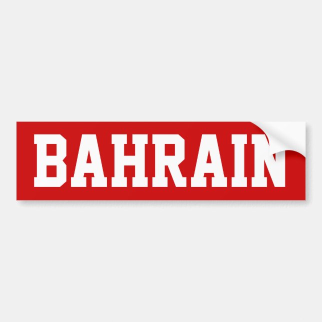 Bahrain Bumper Sticker (Front)