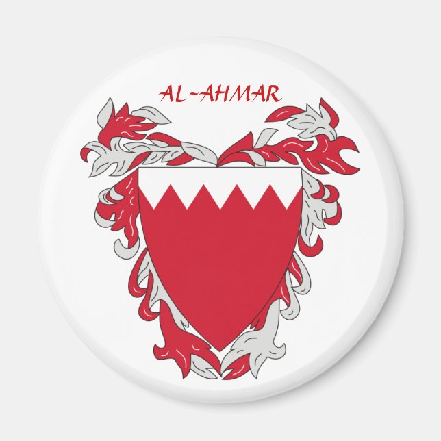 Bahrain Coat of Arms "AL-AHMAR" Magnet (Front)